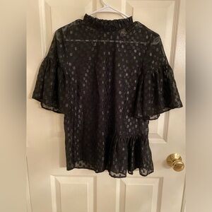 Brand new never worn black sheer and shiny H&M top